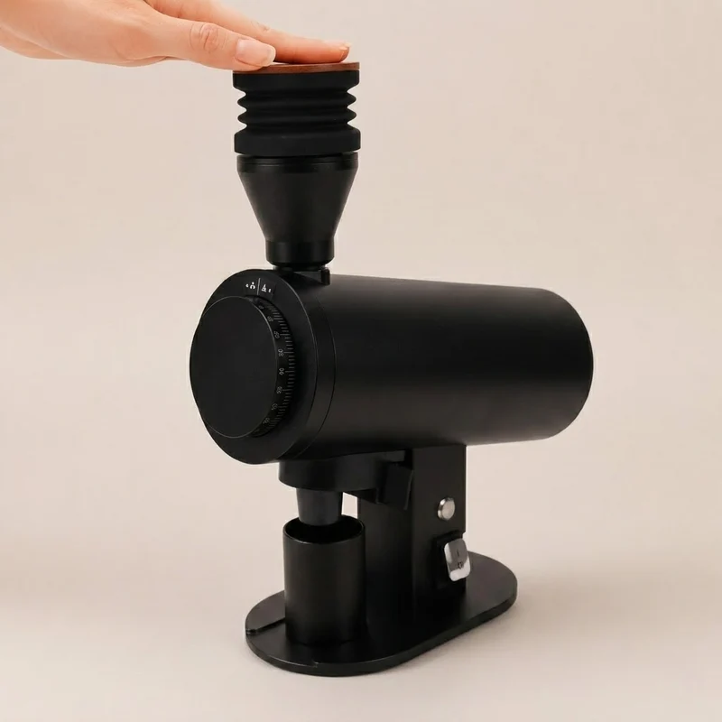 ROASTLY DF83V Red Ti – Single Dose Mühle mit variabler Drehzahl, Schwarz