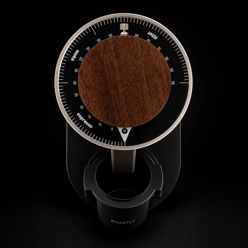 ROASTLY DF64 Red Ti Gen 2 V2.7 – Single Dose Mühle, Schwarz