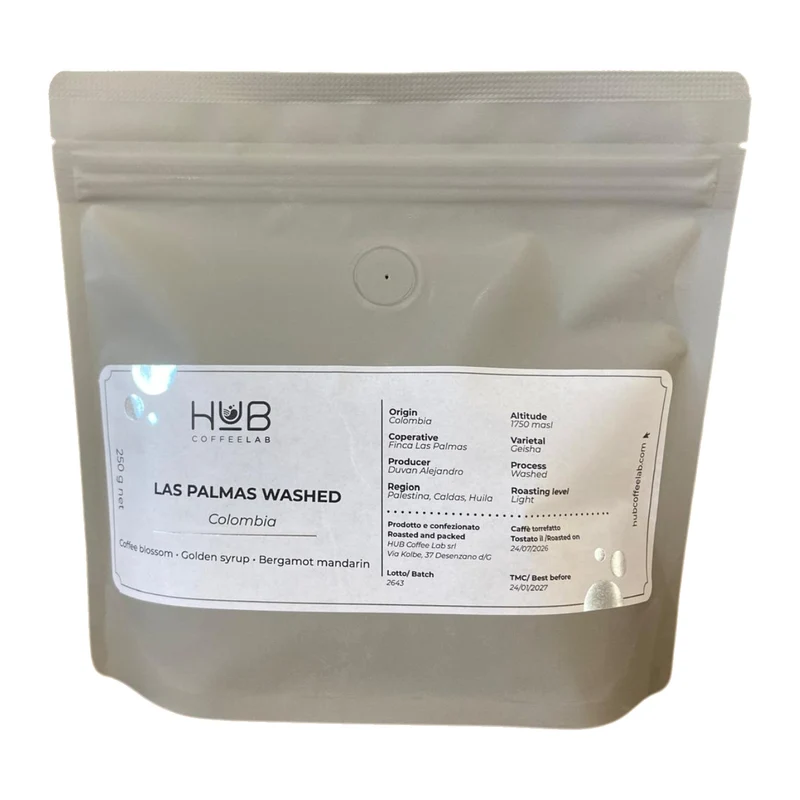 HUB Coffee Lab Colombia Las Palmas Geisha – Single Origin, Blüten und Bergamotte
