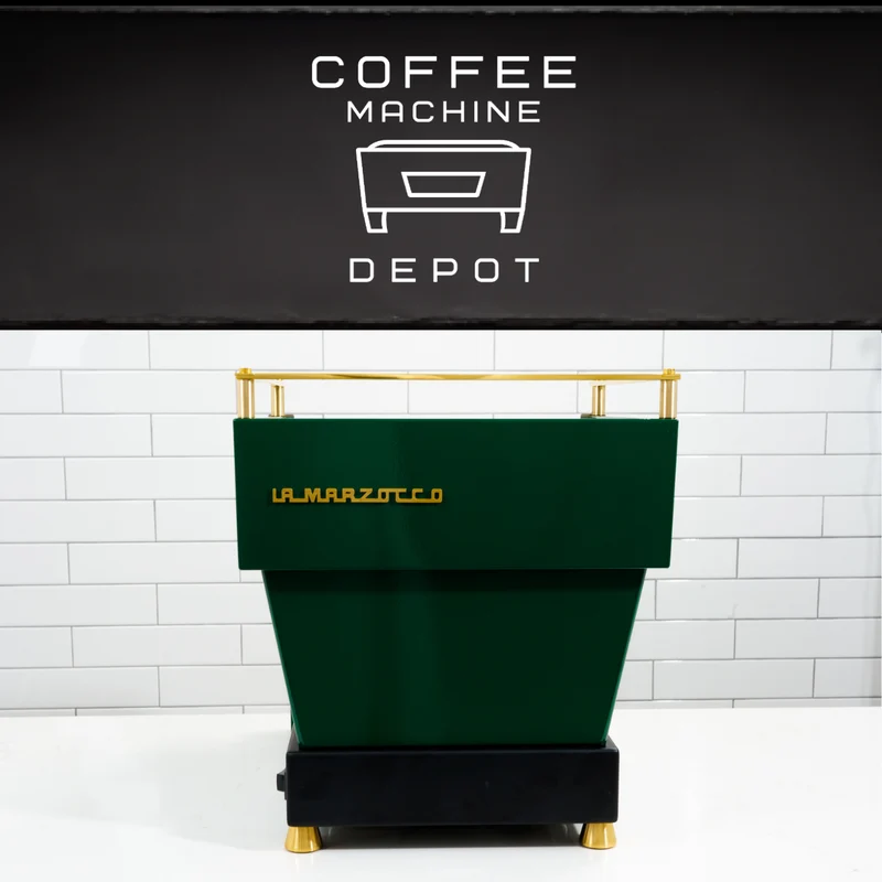 Custom La Marzocco Linea Mini R Home Espresso Machine- Full Hunter Green & Brass
