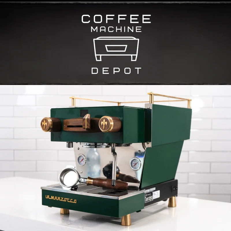 La Marzocco - Linea Mini R- Custom Hunter Green with Walnut & Brass Home Espresso Machine