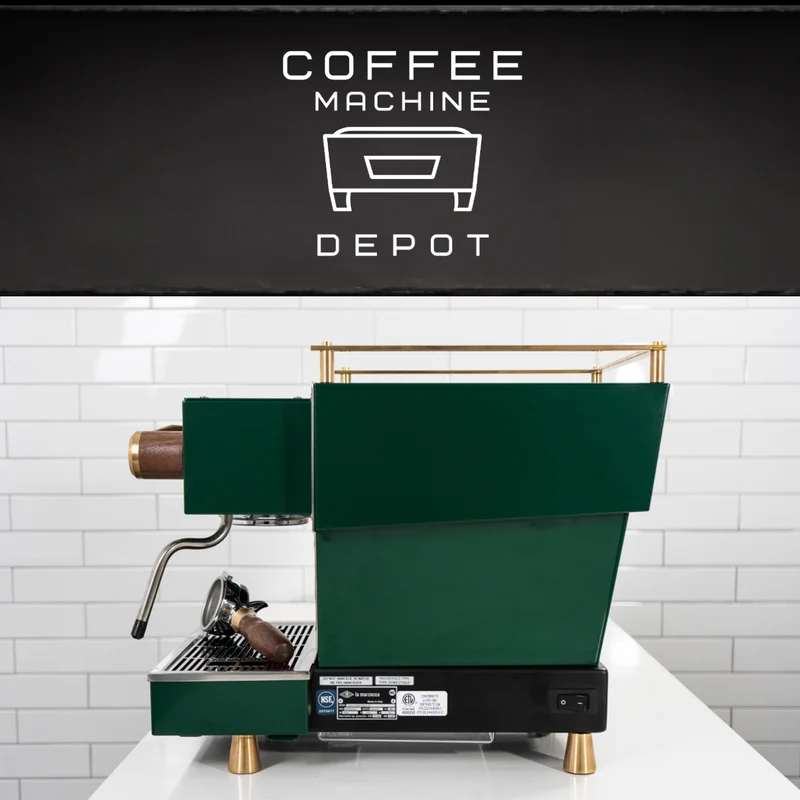 La Marzocco - Linea Mini R- Custom Hunter Green with Walnut & Brass Home Espresso Machine