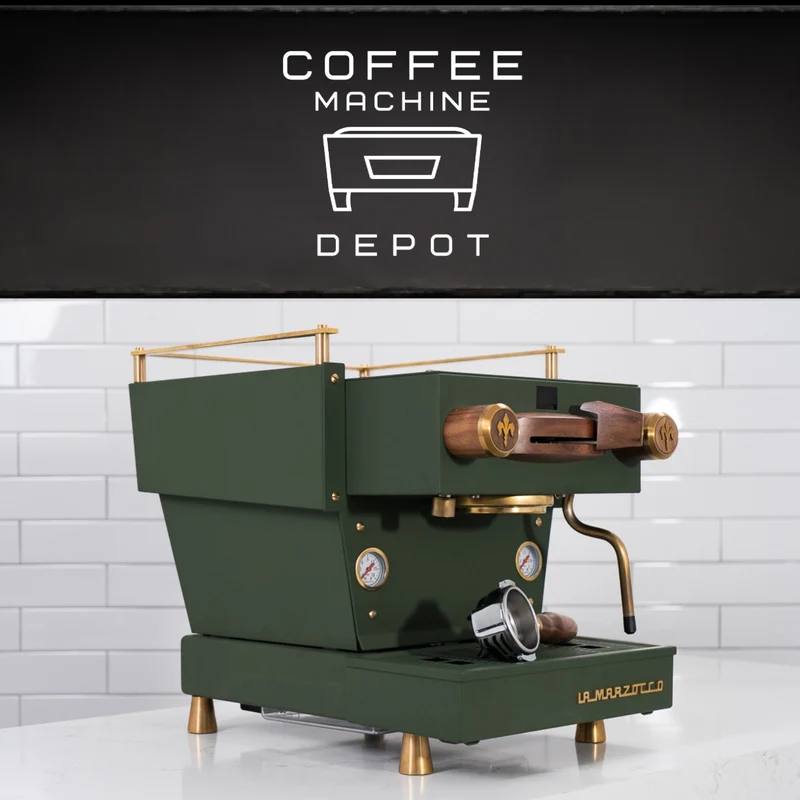 La Marzocco - Linea Mini R- Custom Matte Military Green with Dark Wood & Brass Home Espresso Machine