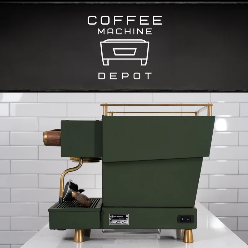 La Marzocco - Linea Mini R- Custom Matte Military Green with Dark Wood & Brass Home Espresso Machine