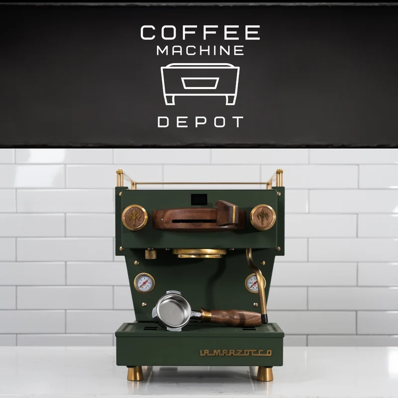 La Marzocco - Linea Mini R- Custom Matte Military Green with Dark Wood & Brass Home Espresso Machine