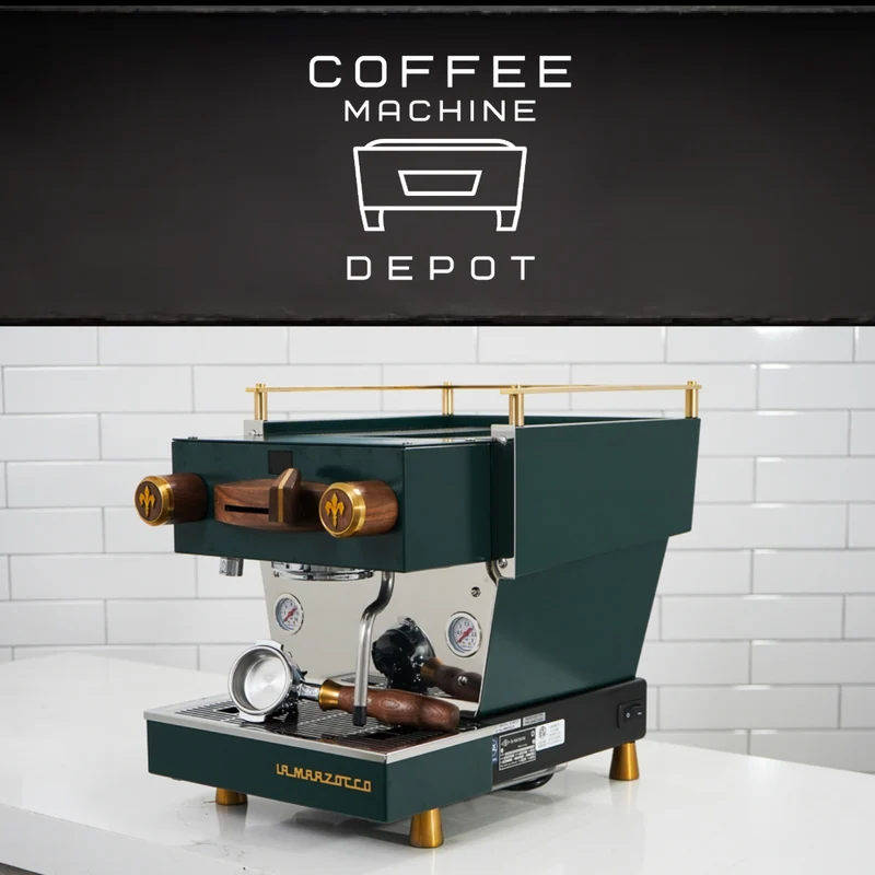 La Marzocco - Linea Mini R - Fully Custom Dark Forest Green with Brass & Wood