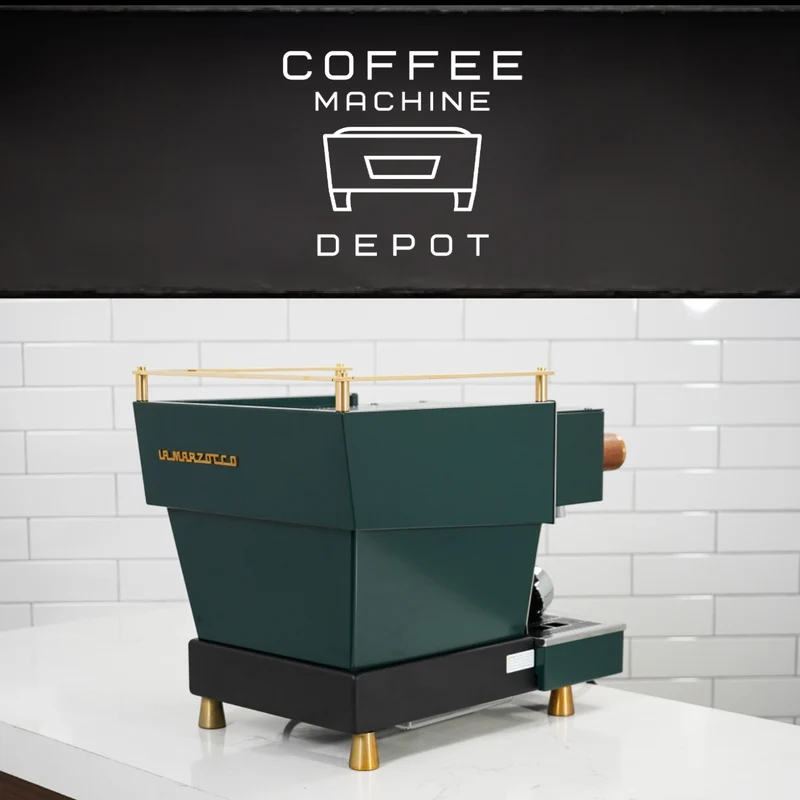 La Marzocco - Linea Mini R - Fully Custom Dark Forest Green with Brass & Wood