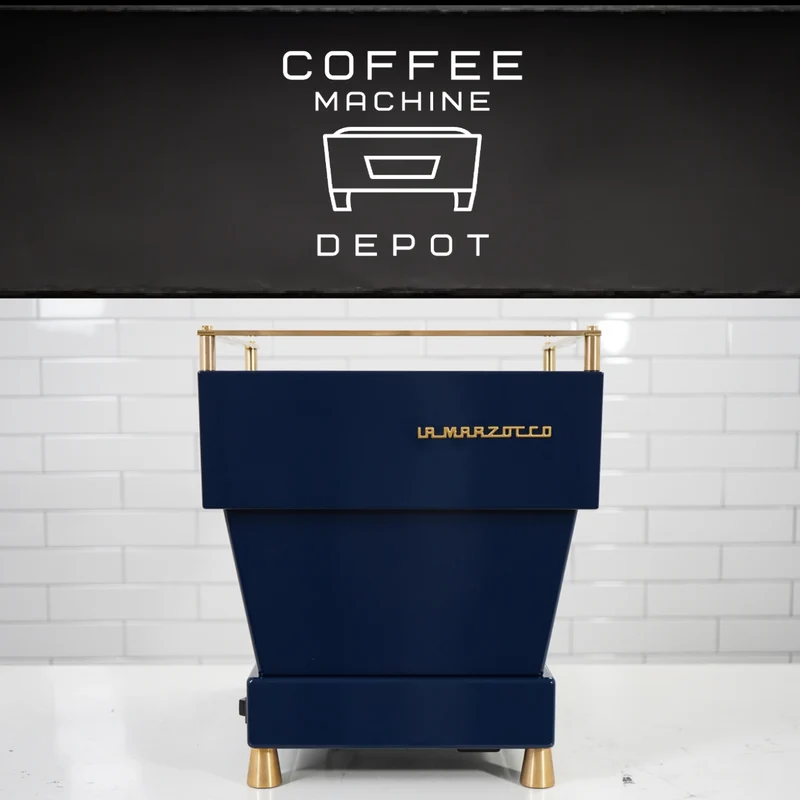 La Marzocco - Linea Mini R- Custom Navy Blue with Wood & Brass Home Espresso Machine
