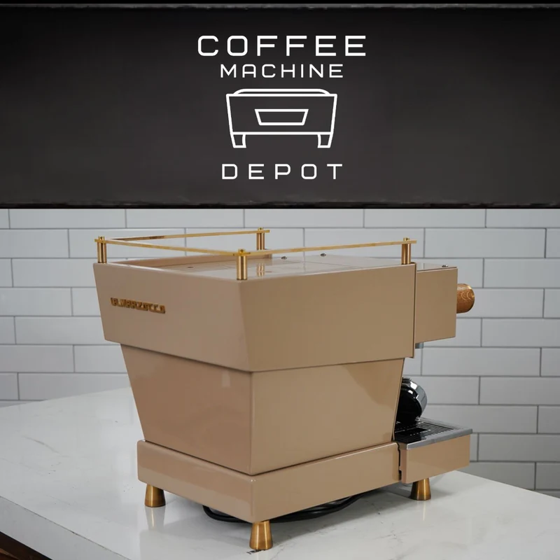 La Marzocco - Linea Mini R- Fully Custom Sand with Gold Accents & Light Oak Wood Kit Espresso Machine