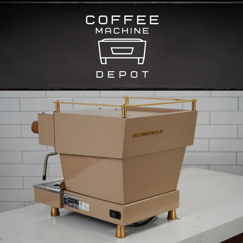 La Marzocco - Linea Mini R- Fully Custom Sand with Gold Accents & Light Oak Wood Kit Espresso Machine