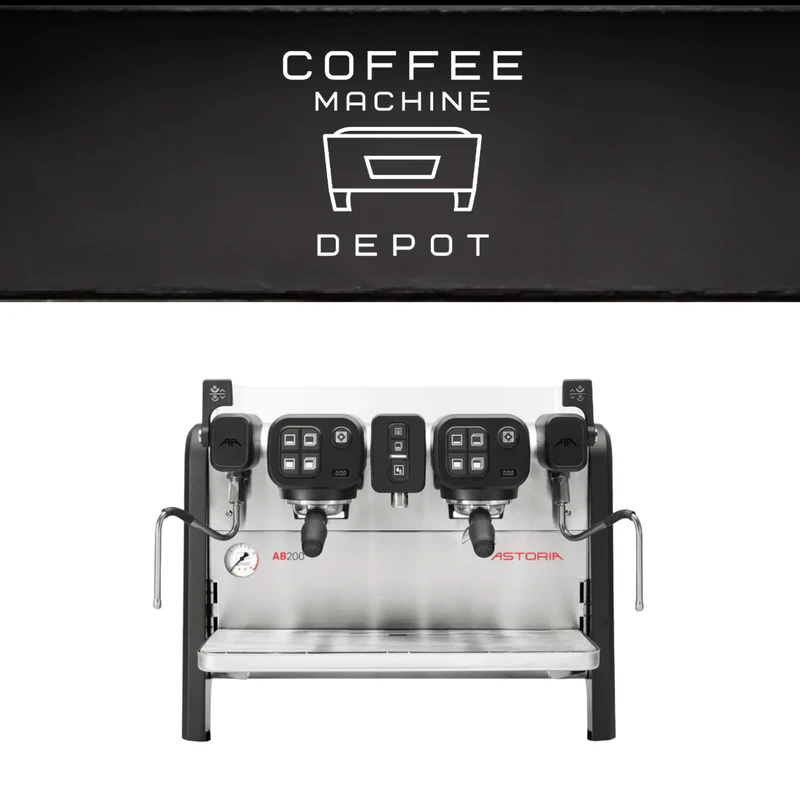 Astoria AB200 Compact 2 Group with Fiorenzato F64 E Bundle Package - Black
