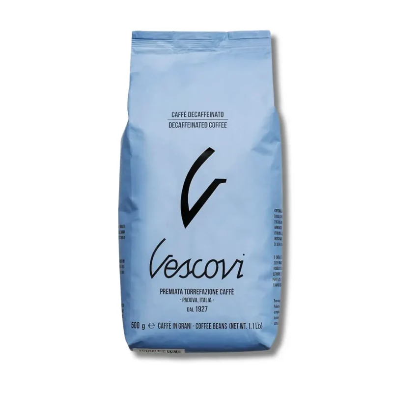 Mister Collins Vescovi Decaffeinated Espresso Coffee Beans (500 grams/1.1 lbs)