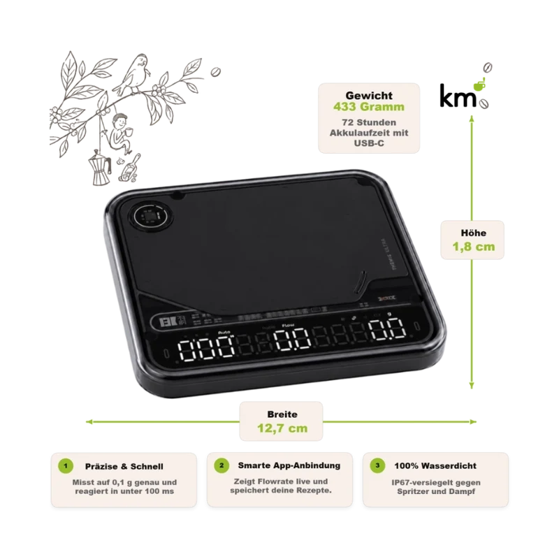 BOOKOO Themis Ultra - Bluetooth Kaffeewaage