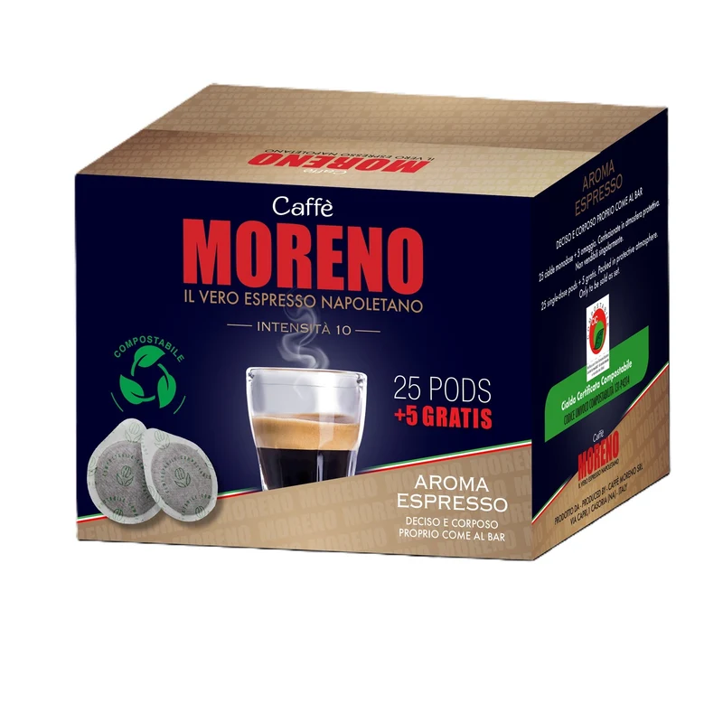 Caffè MORENO AROMA ESPRESSO 44mm ESE System Kaffee Pads 30 Stück a 7 g