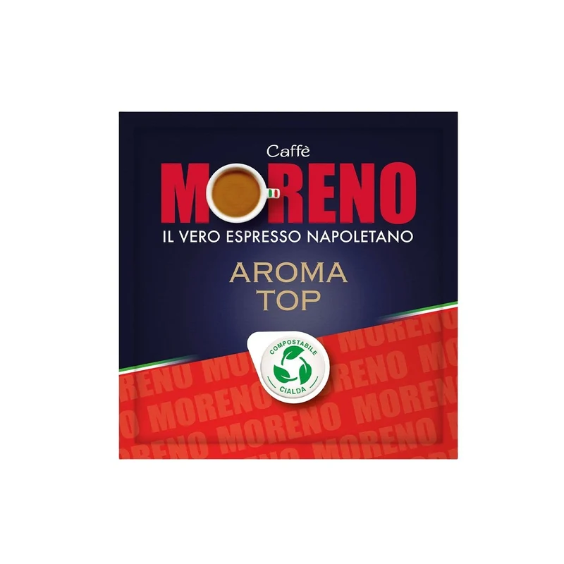 Caffè MORENO AROMA TOP 44mm ESE System Kaffee Pads 150 Stück a 7 g