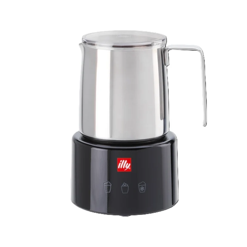 illy Milchaufschäumer Edelstahl schwarz by Piero Lissoni