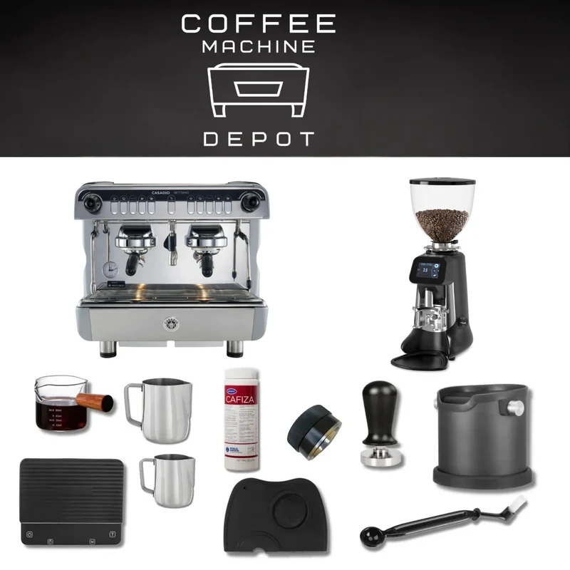 Casadio Nettuno 2 Group Compact with HeyCafe Buddy (Black) Bundle Package
