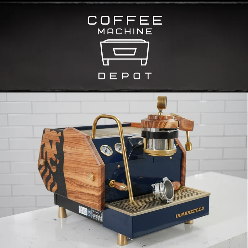 La Marzocco GS3 1 Group MP Espresso Machine- Custom Navy & Oak