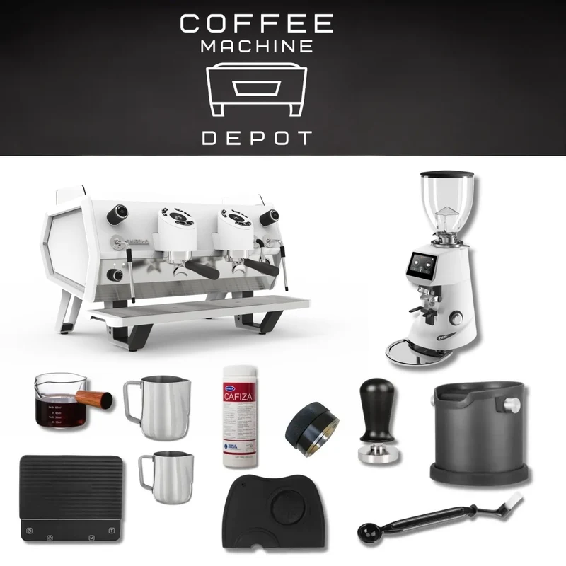 Sanremo D8 2 Group with Fiorenzato F64 E Bundle Package - Total White