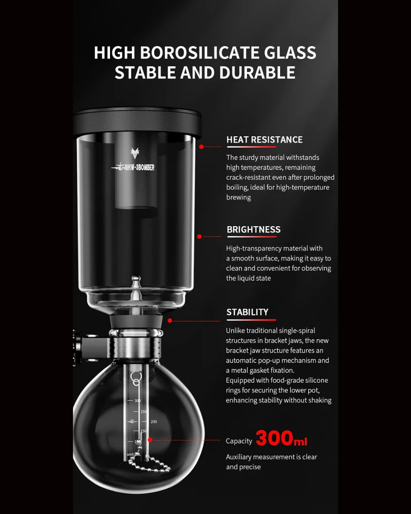 Twilight Syphon Coffee Maker – 1–3 Cups by MHW-3BOMBER