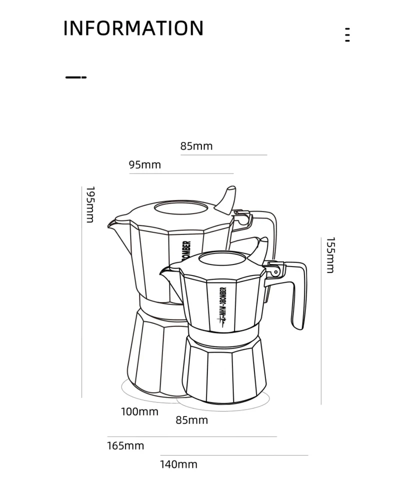 Double Valve Moka Pot – 100ml by MHW-3BOMBER