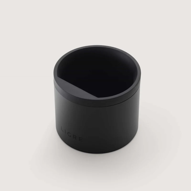 LIGRE Knockbox Abschlagbehälter black-mat – eloxiertes Aluminium, 600 ml