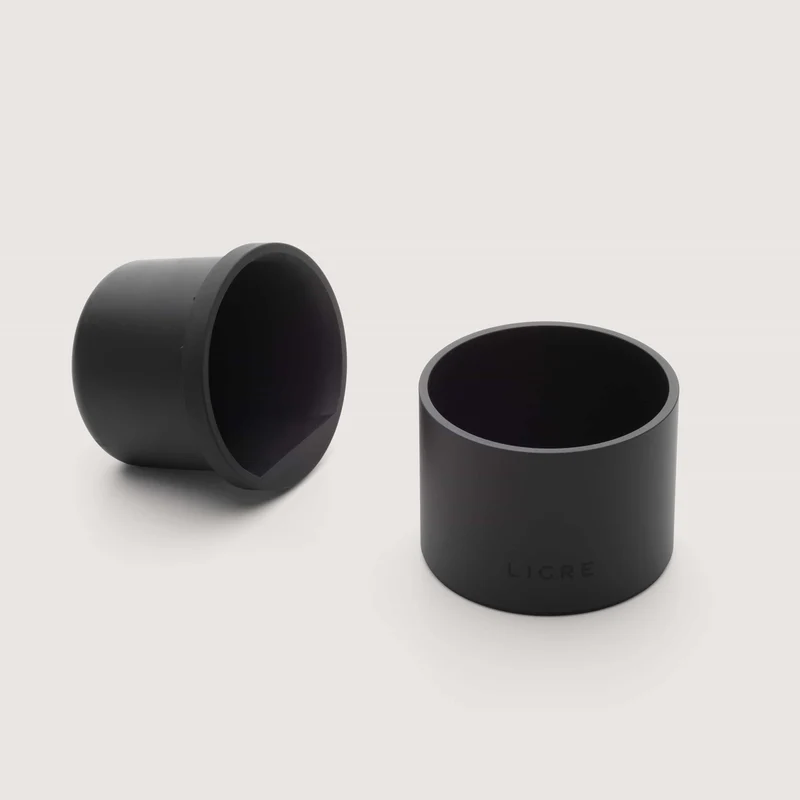 LIGRE Knockbox Abschlagbehälter black-mat – eloxiertes Aluminium, 600 ml