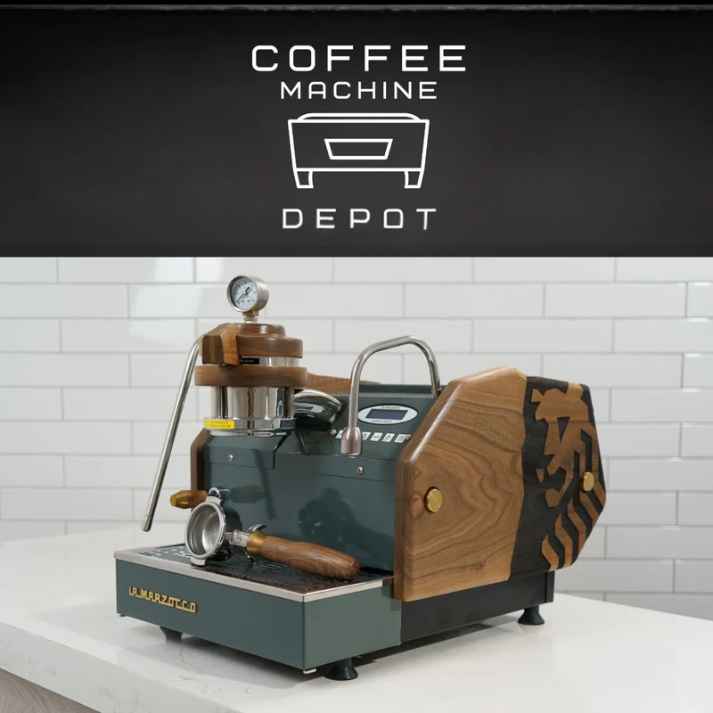 La Marzocco GS3 1 Group MP Espresso Machine- Custom Charcoal & Walnut