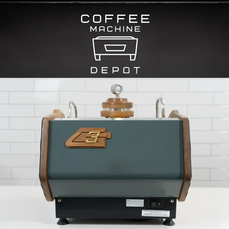 La Marzocco GS3 1 Group MP Espresso Machine- Custom Charcoal & Walnut
