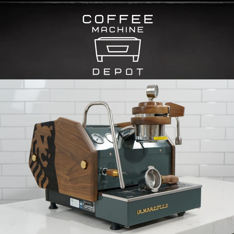 La Marzocco GS3 1 Group MP Espresso Machine- Custom Charcoal & Walnut