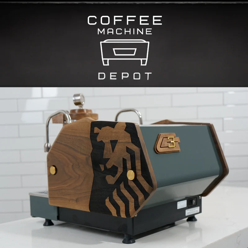 La Marzocco GS3 1 Group MP Espresso Machine- Custom Charcoal & Walnut