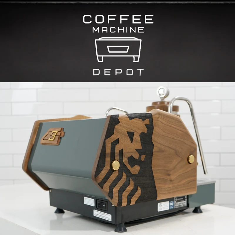 La Marzocco GS3 1 Group MP Espresso Machine- Custom Charcoal & Walnut