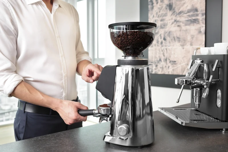 Fiorenzato AllGround Kaffeemühle Chromegehäuse schwarz, 230V EU