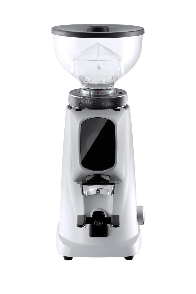 Fiorenzato AllGround Arctic Kaffeemühle Weiß Chrom, Dark-T Titan Mahlwerk
