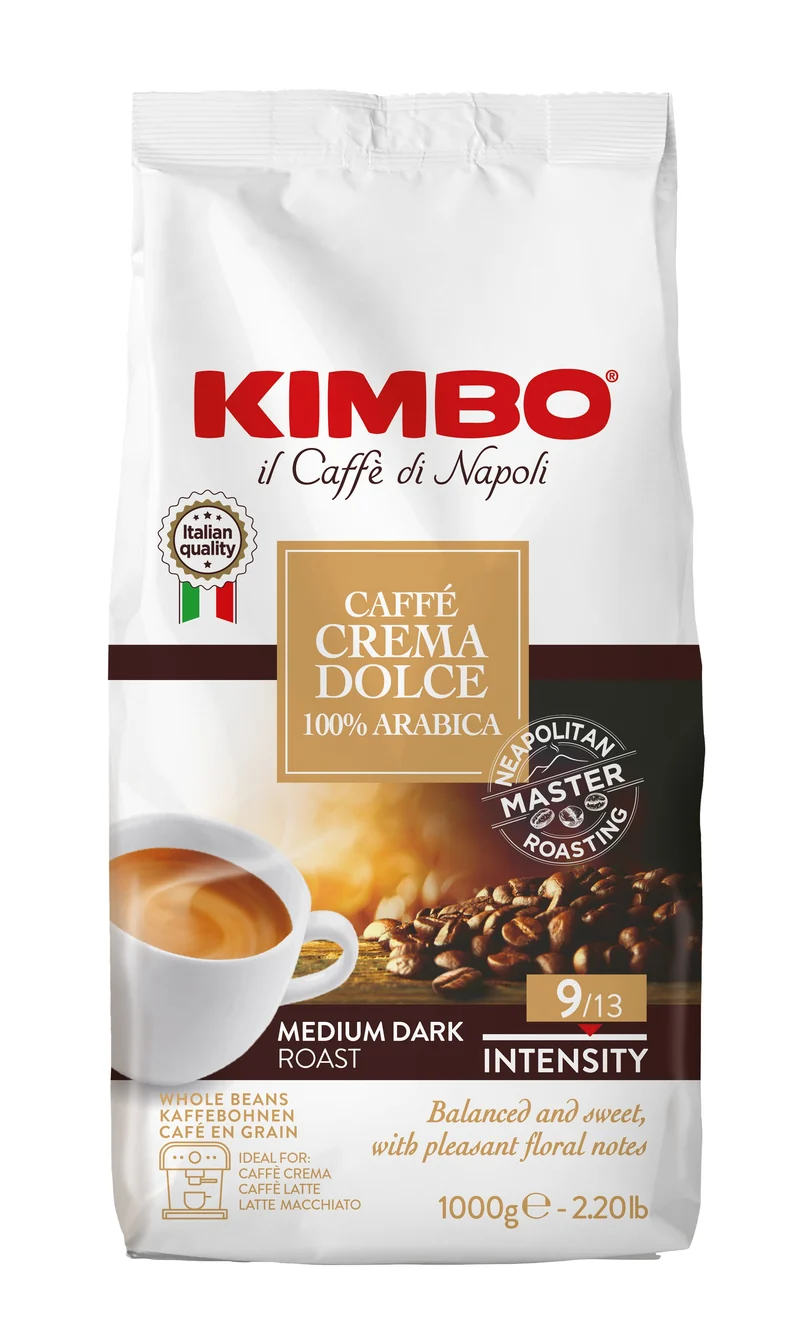 Kimbo Caffe Crema Dolce 100% Arabica 1kg Bohnen