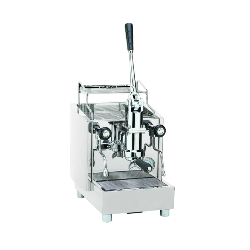 Izzo Alex Leva Lever 1 Group Espresso Coffee Machine (Steel/Black Knobs)