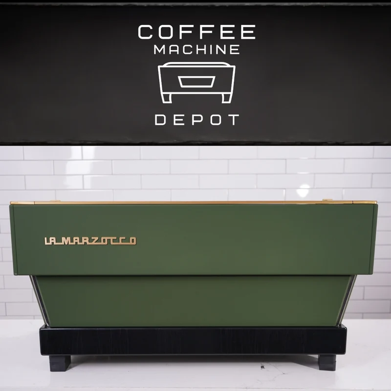 La Marzocco - Linea Classic EE 3 Group Commercial Espresso Machine - Fully Custom "Military" Green & Wood