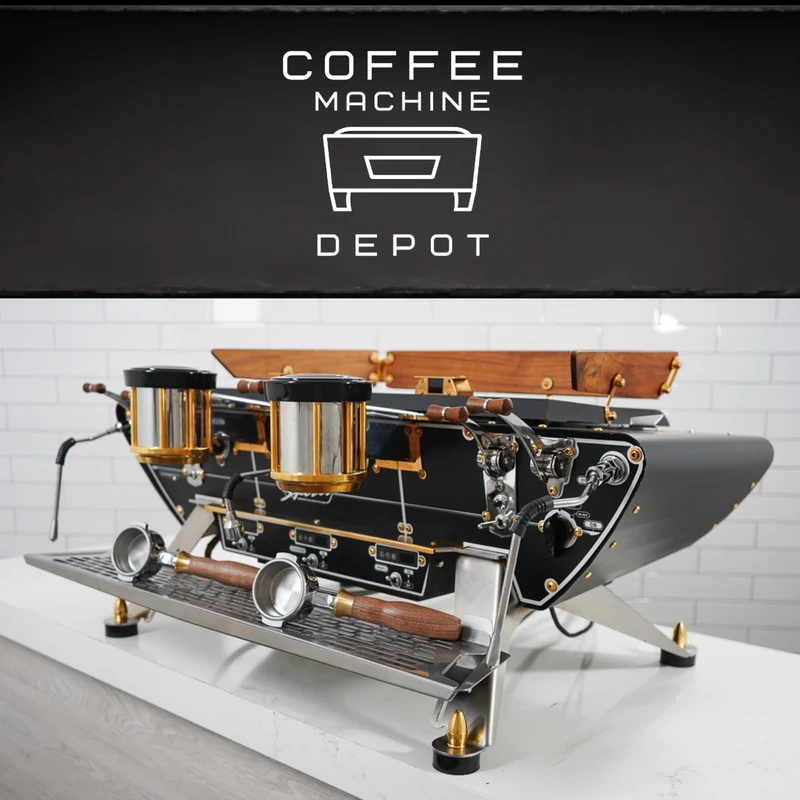 Kees Van Der Westen - Spirit 2 Group AV Commercial Espresso Machine - Fully Custom Black/Brass/Wood