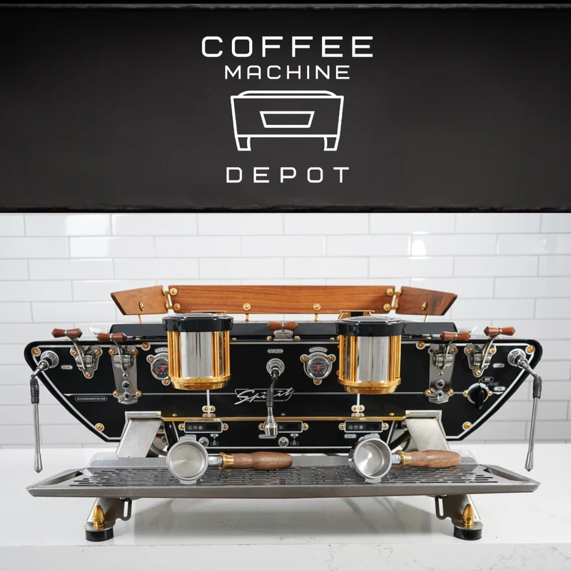 Kees Van Der Westen - Spirit 2 Group AV Commercial Espresso Machine - Fully Custom Black/Brass/Wood