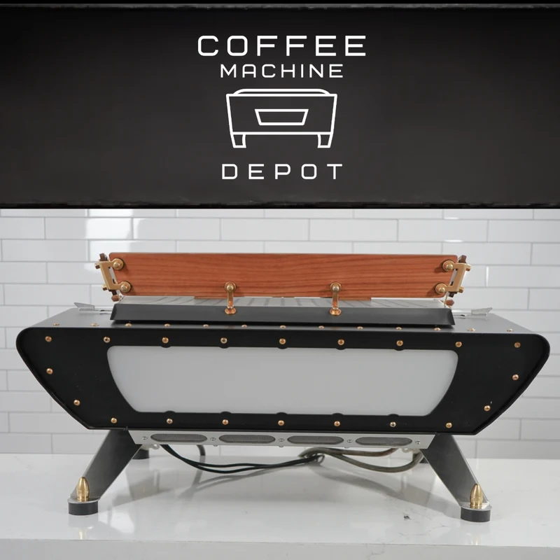 Kees Van Der Westen - Spirit 2 Group AV Commercial Espresso Machine - Fully Custom Black/Brass/Wood