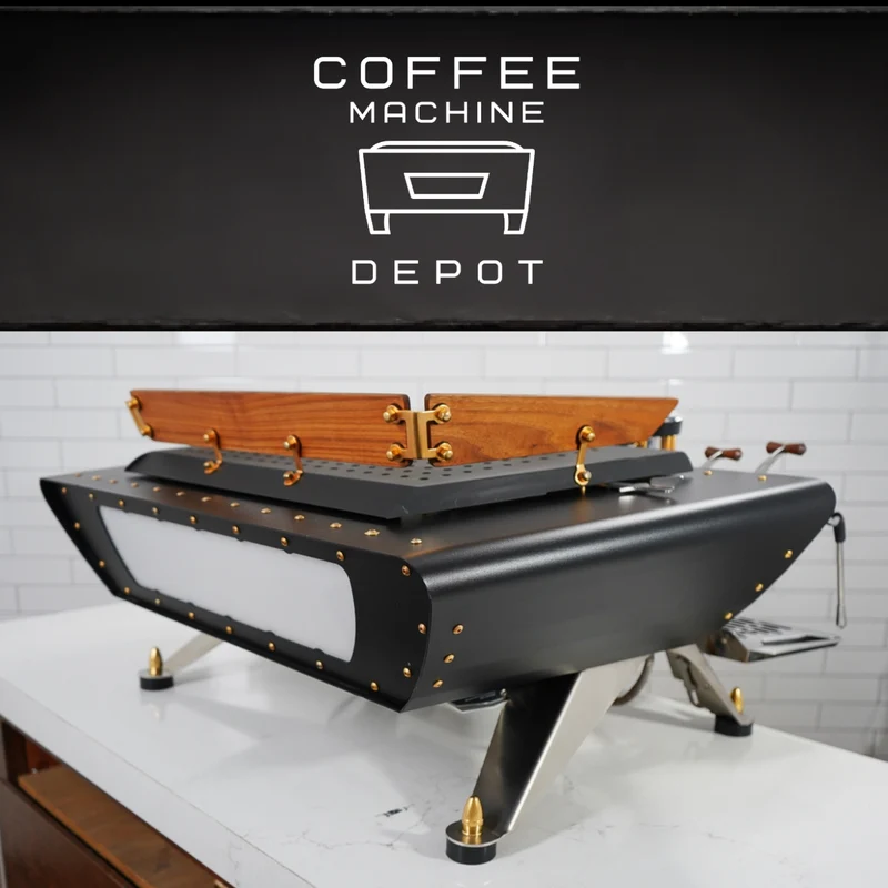 Kees Van Der Westen - Spirit 2 Group AV Commercial Espresso Machine - Fully Custom Black/Brass/Wood