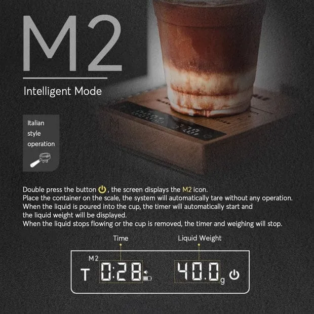 Lastaforest Muvan Holz-Kaffeewaage aus Walnussholz – Präzision trifft auf natürliches Design