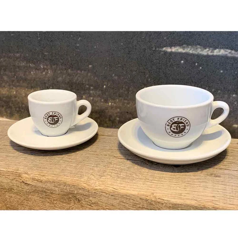 Best Friend Coffee - Porzellan Cappuccino Kaffee Tasse