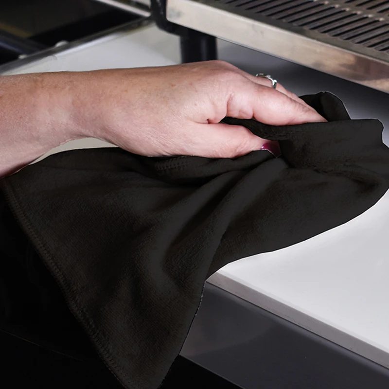 Joefrex Barista Microfasertuch Schwarz 40x40cm