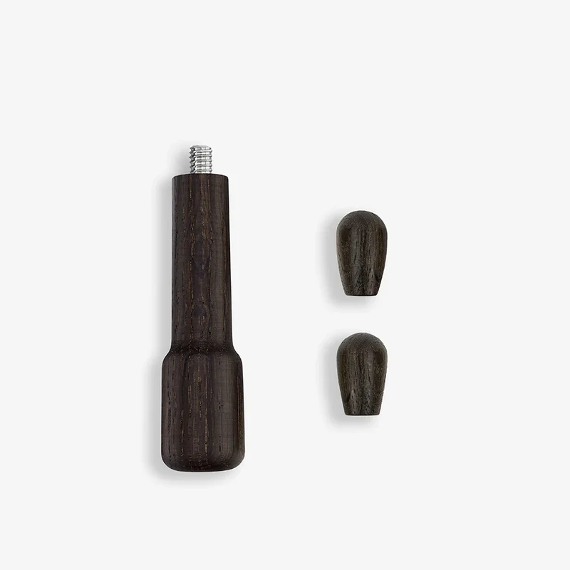 Griffset Classic 3-teilig für E61 Espressomaschinen – Holz-Kipphebel & Ventilgriffe