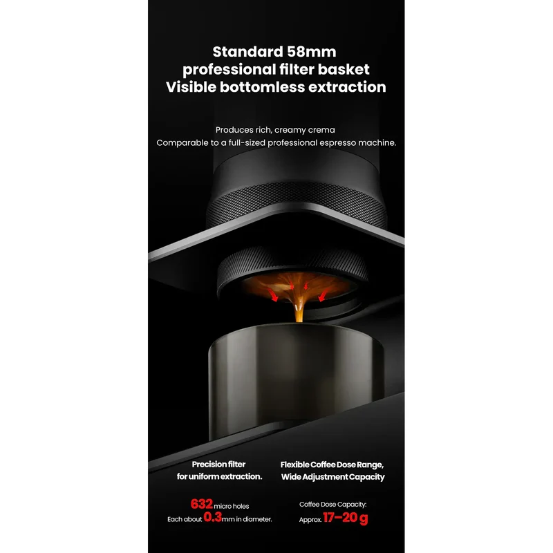 MHW-3BOMBER X-PRESS58 – Kabellose 58 mm Espressomaschine mit Akku