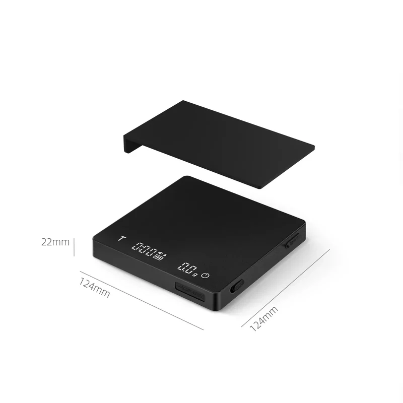MHW-3BOMBER Cube Coffee Scale 3.0 Pro – Digitale Espresso Waage Schwarz