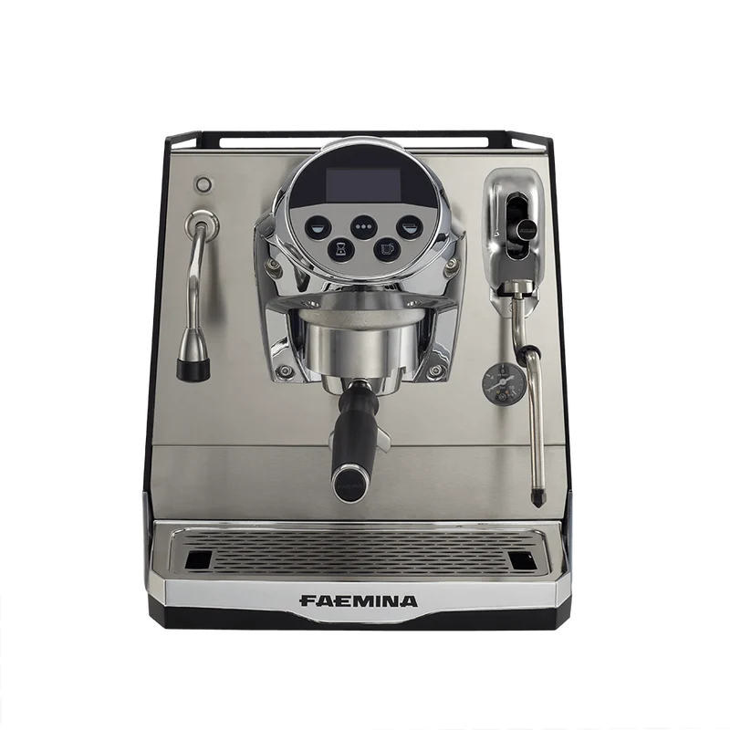Faema Faemina A/1 GTI 5P – 1 Group Commercial Espresso Machine (Anodised Black/Anodised Clear Grey)