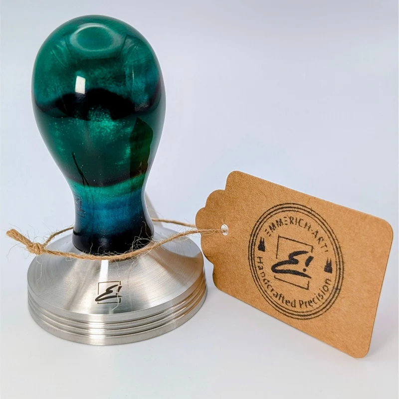 Epoxy Elegance Tamper #23 – Riegelahorn & Petrolgrün