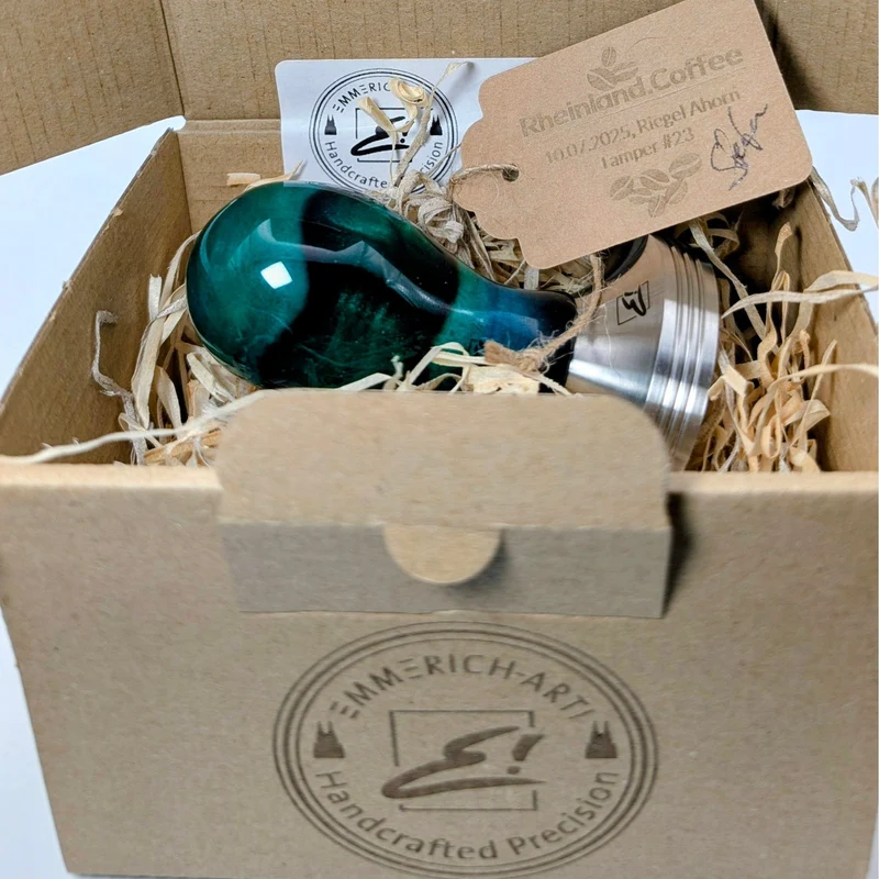 Epoxy Elegance Tamper #23 – Riegelahorn & Petrolgrün